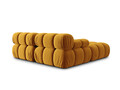 Canapea modulara 3 locuri, Bellis-51, Micadoni Home, 188x188x70 cm, catifea, galben