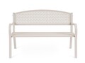 Banca pentru gradina/terasa Lizette, Bizzotto, 123x55x84 cm, otel, invelis e-coating, finisaj mat, grej
