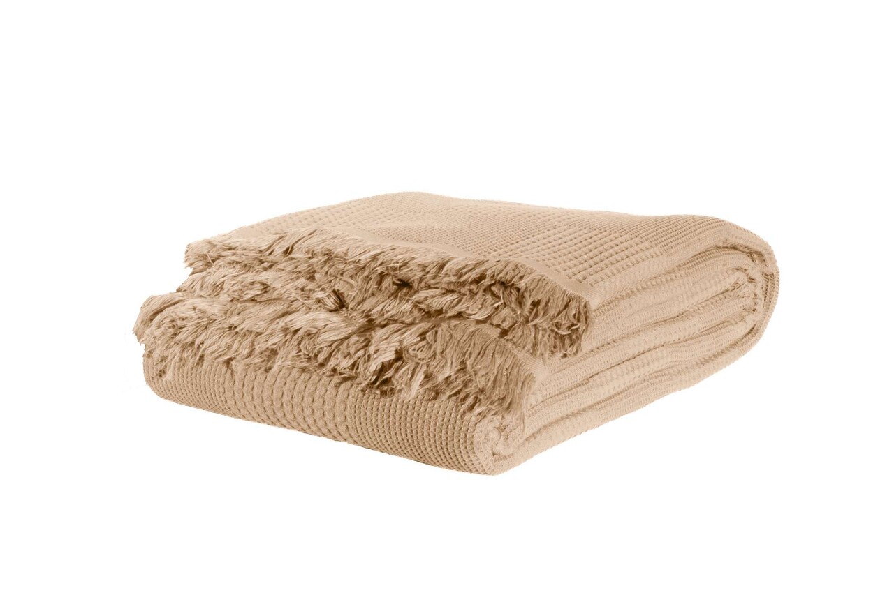 Cuvertura pique Single, Russel - Beige, ICF Bedroom, Bumbac