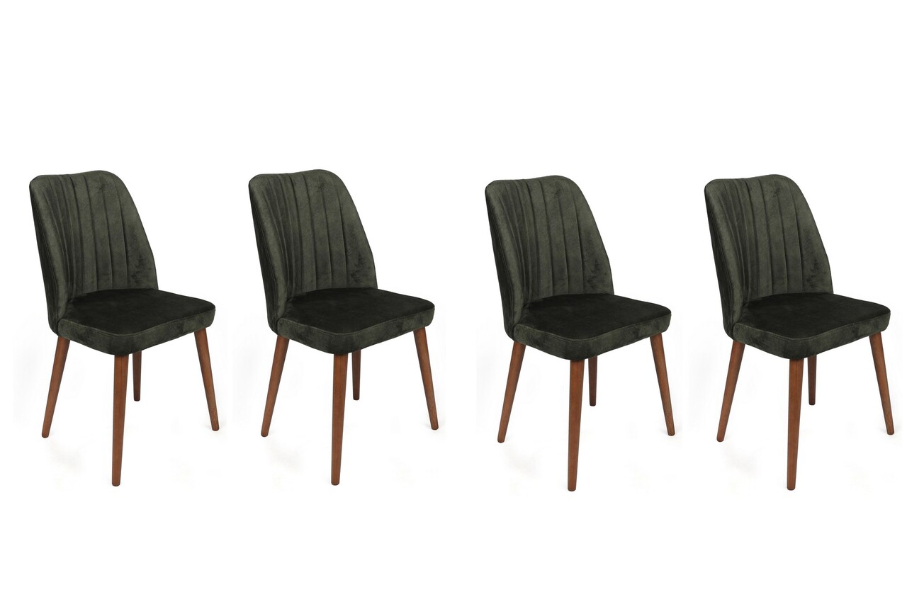 Set de scaune, Nmobb, Alfa-462 V4, Metal , Kaki/Nuc