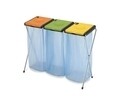 Suport 3 saci menajeri Nature 3, Gimi, 110 L, plastic/otel inoxidabil, multicolor