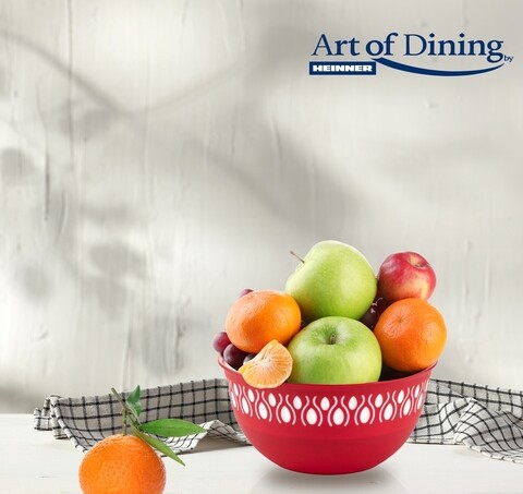 Bol art of dining, 20x9.5 cm, 2l, plastic, rosu