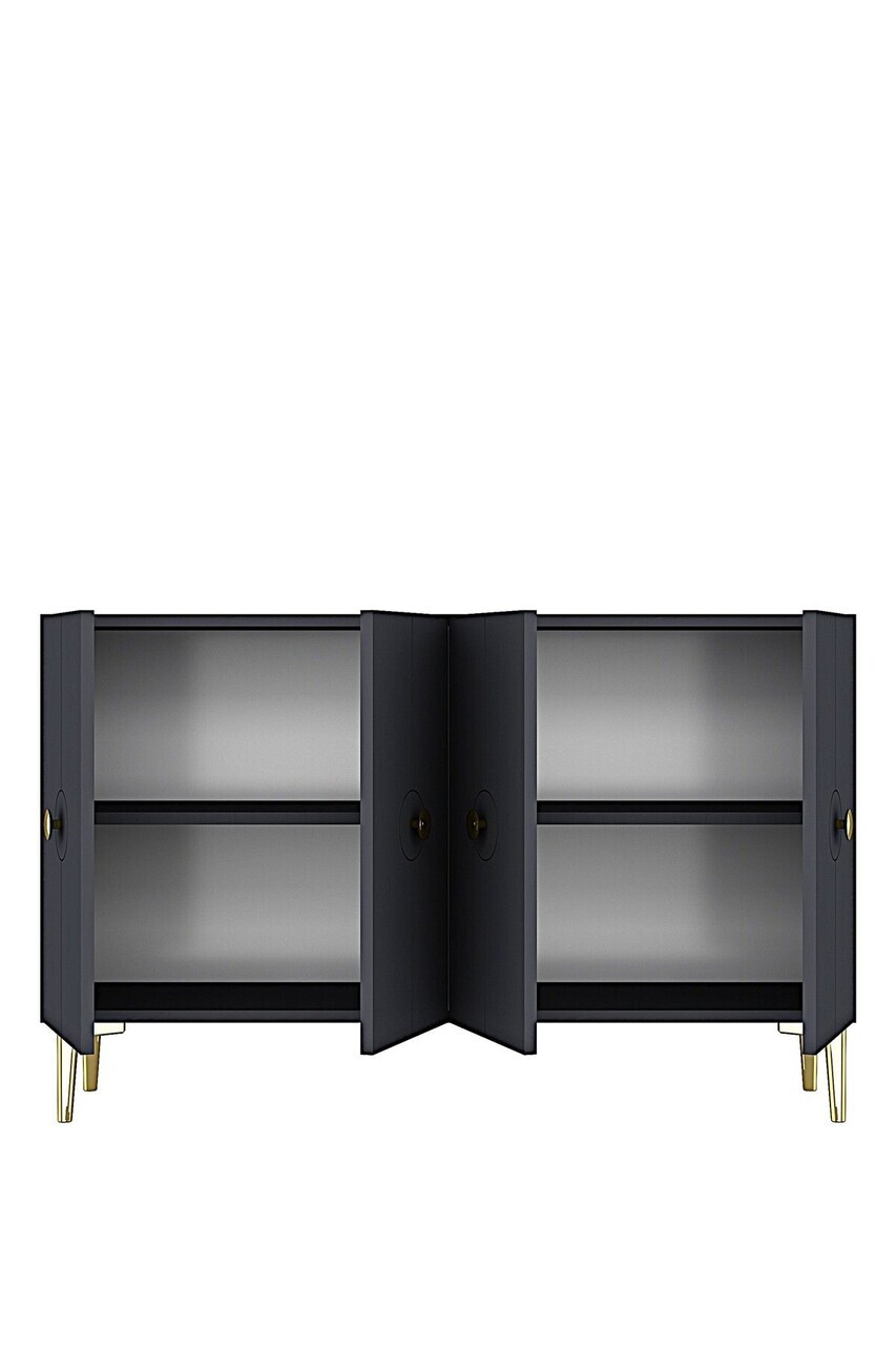 Consola, Hanah Home, Enlem 120, 120x75x32 cm, Antracit — imaginea 6