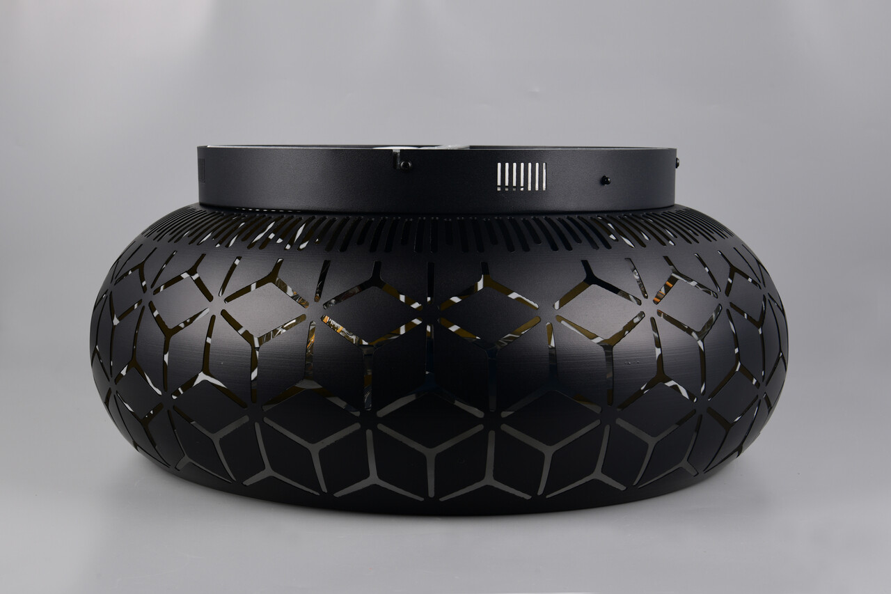 Plafoniera cu ventilator Bidar, RL, 50x22 cm, 10W, 3x E27, metal, negru/natur