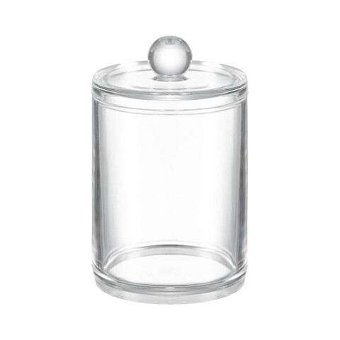 Cutie rotunda pentru betisoare de urechi Beauty, Jotta, 7×11 cm, plastic, transparent Jotta