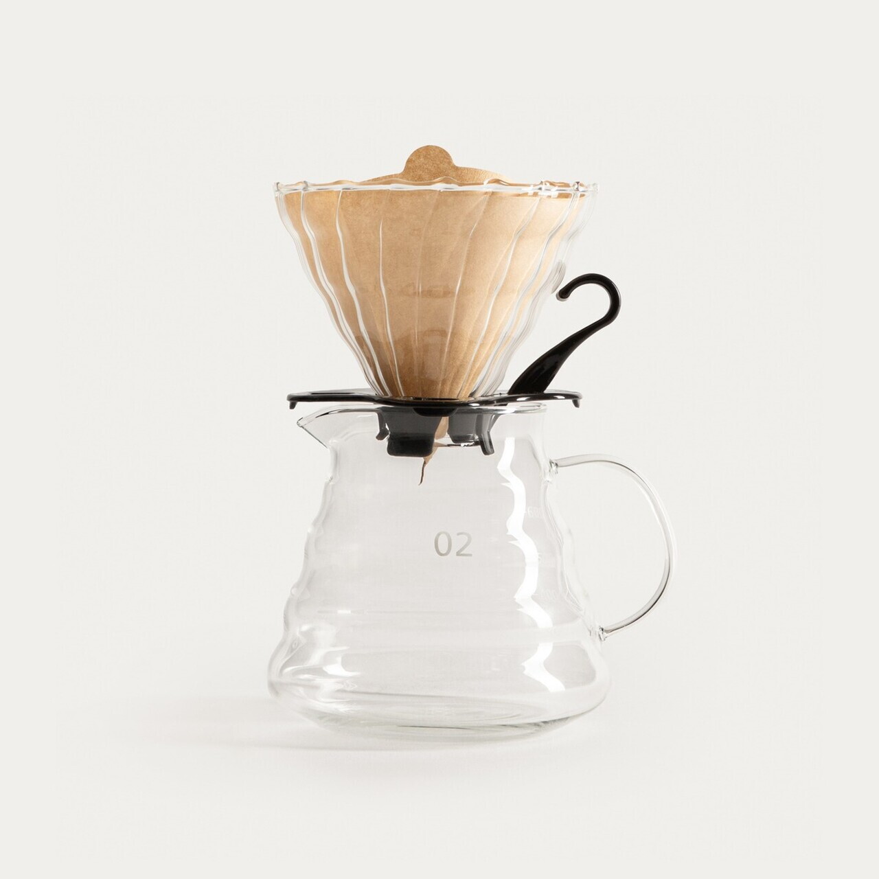 Set 7 piese pentru preparare cafea pour-over Kavera, Homla, inox/sticla/plastic, negru/transparent - view 3