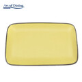 Set 2 platouri Medeea, Art of Dining by Heinner, 32x20 cm, ceramica, galben/negru
