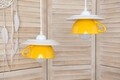 Lustra Afternoon tea Twins, Deco Republic, E27, 1x60W, ceramica, verde deschis/galben