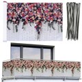Folie paravan pentru balcon si gradina, Maximex, Roses, 500x85 cm, plastic, multicolor