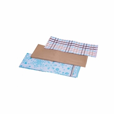 Set 3 prosoape asortate de bucătărie Cyan, multicolor