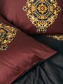 Lenjerie de pat dubla, Ebren - Anthracite, Cotton Box, Bumbac Satinat