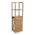 Raft de baie cu cos de rufe Barron, Versa, 37.5 x 33 x 130 cm, bambus
