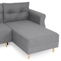 Coltar extensibil cu lada si sezlong interschimbabil, Lecce, L.230 l.76/140 H.90, stofa, gri deschis