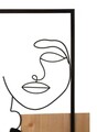 Decoratiune de perete Faces, Mauro Ferretti, 63x90 cm, fier/MDF, negru/maro