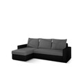 Coltar extensibil reversibil 3 locuri ELTAP, Livio, 237x150x72 cm, lemn/poliester, gri/negru
