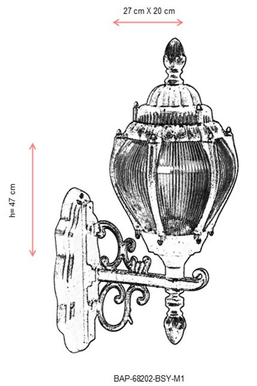 Lampa de exterior, Avonni, 685AVN1328, Plastic ABS, Negru