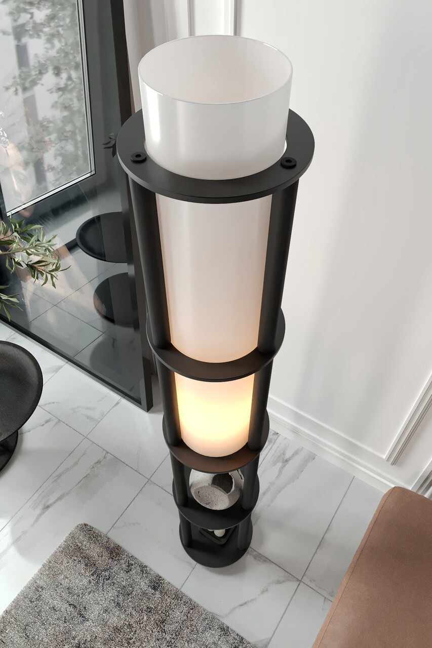 Lampadar, L'essentiel Maison, 666PTR1113, Negru - view 3