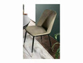 Scaun Jill Velvet, Signal, 48x44x85 cm, catifea/otel, bej/negru