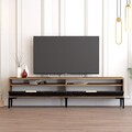 Comoda TV, Hommy Craft, Istanbul 2, 180x35x47 cm, PAL, Nuc / Marmură Neagră