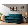 Canapea extensibilă cu 2 locuri, Futon, 859FTN2885, Metal , Verde petrol