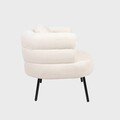 Fotoliu Suave, Homla, 87x80x72 cm, metal/textil, crem