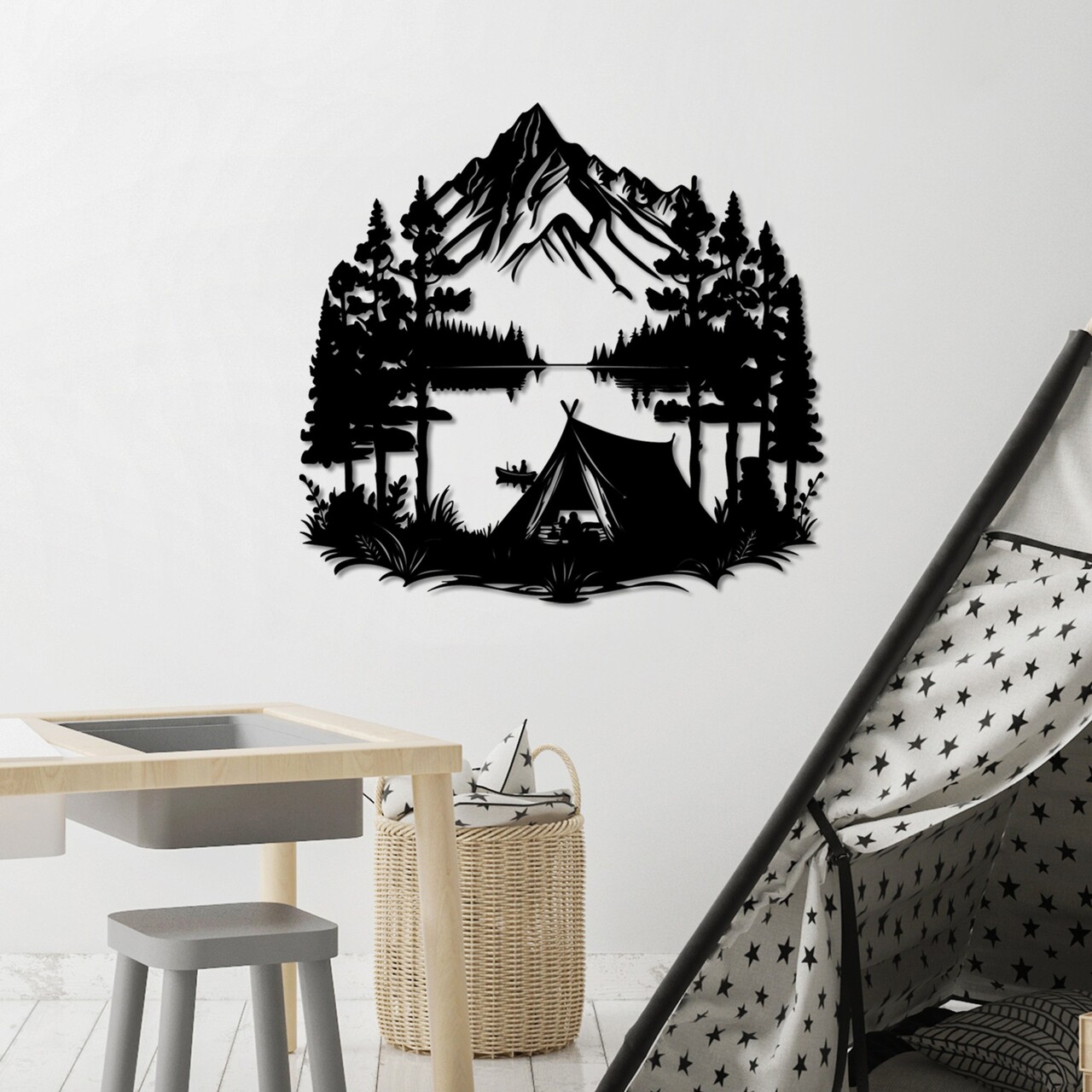 Decoratiune de perete, Weekend, Dimensiuni: 59 x 62 cm, Negru - view 2