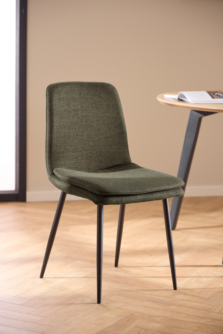 Scaun Becca, Actona, 46x55x85.5 cm, tesatura structurata/otel, verde - view 5