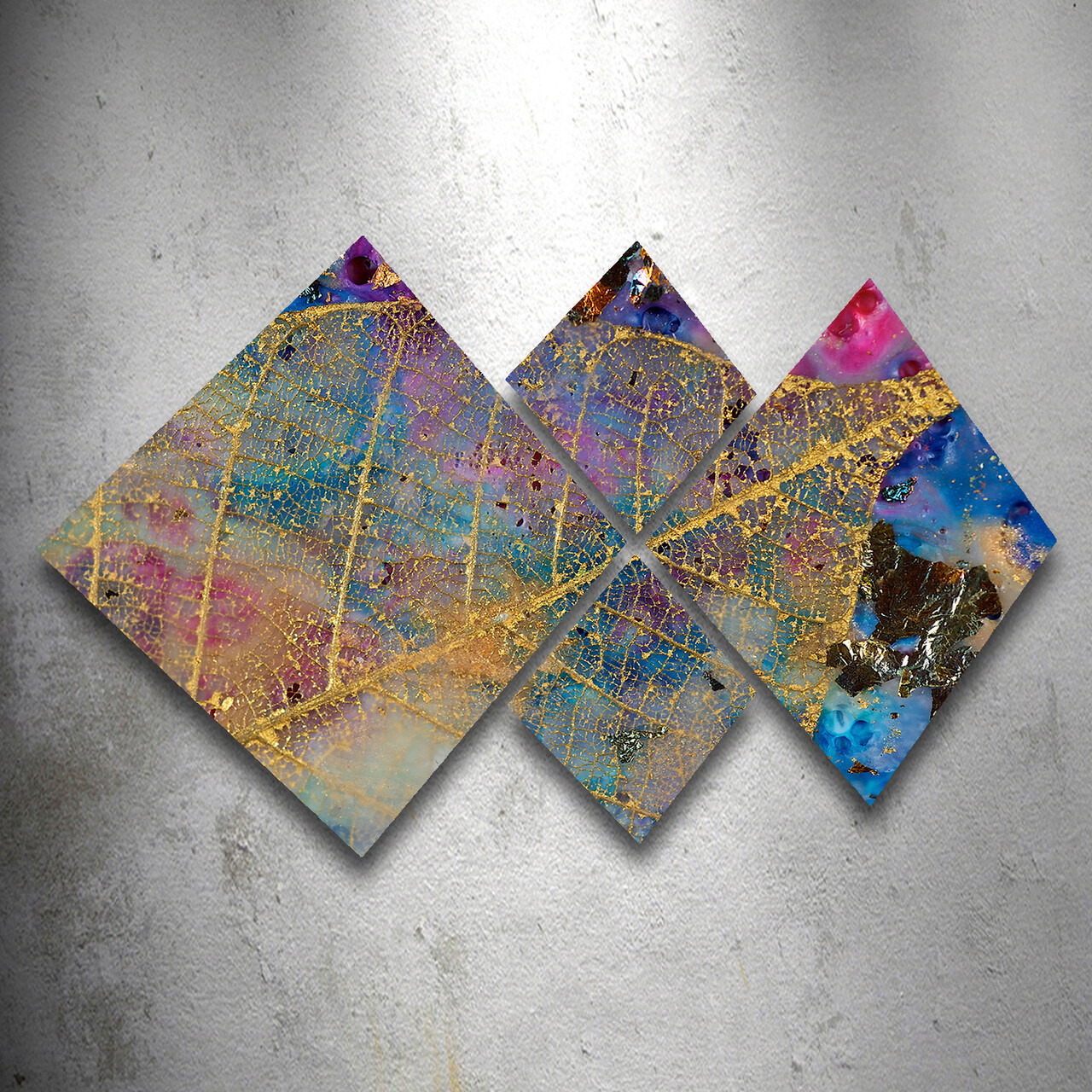 Set 4 tablouri decorative, 4MDF132235490, MDF, Imprimat UV, Multicolor - 1 | YEO