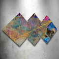 Set 4 tablouri decorative, 4MDF132235490, MDF, Imprimat UV, Multicolor