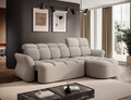 Coltar extensibil dreapta 3 locuri ELTAP, Beneth, 301x185x115 cm, lemn/poliester, bej