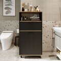 Dulap multifunctional, Hanah Home, 2507, 60x115x35 cm, PAL MELAMINAT, Antracit / Pin Atlantic
