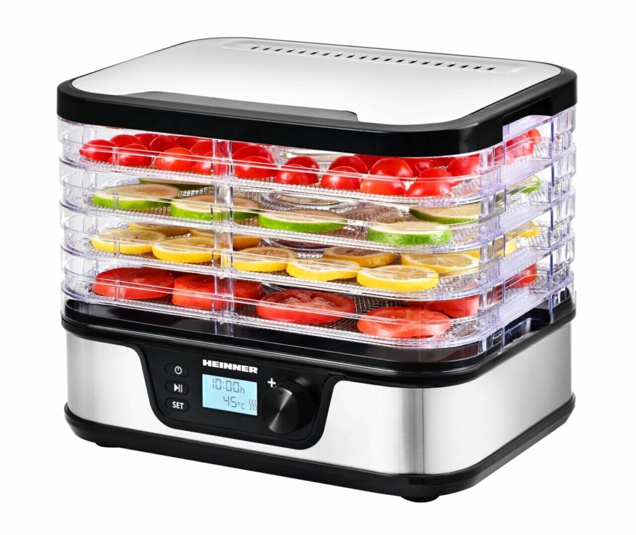 Deshidrator fructe si legume EliteDry, Heinner, 320-380W, argintiu/negru - view 4