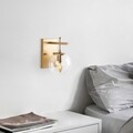 Aplica de perete, Zahar - 13111, Fulgor, 12 x 20 x 51 cm, 1 x E14, 40W, auriu