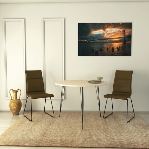 Masa, Comforty, Sandalf, 90x75x90cm, Stejar 90x75x90cm imagine noua 2022