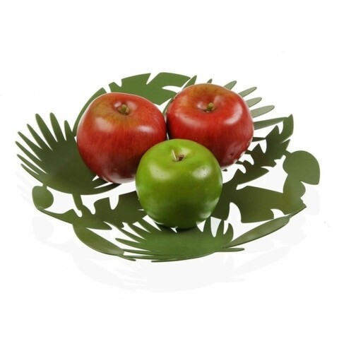 Cos pentru fructe Roxanne, Versa, 29 x 29 x 4.5 cm, otel, verde