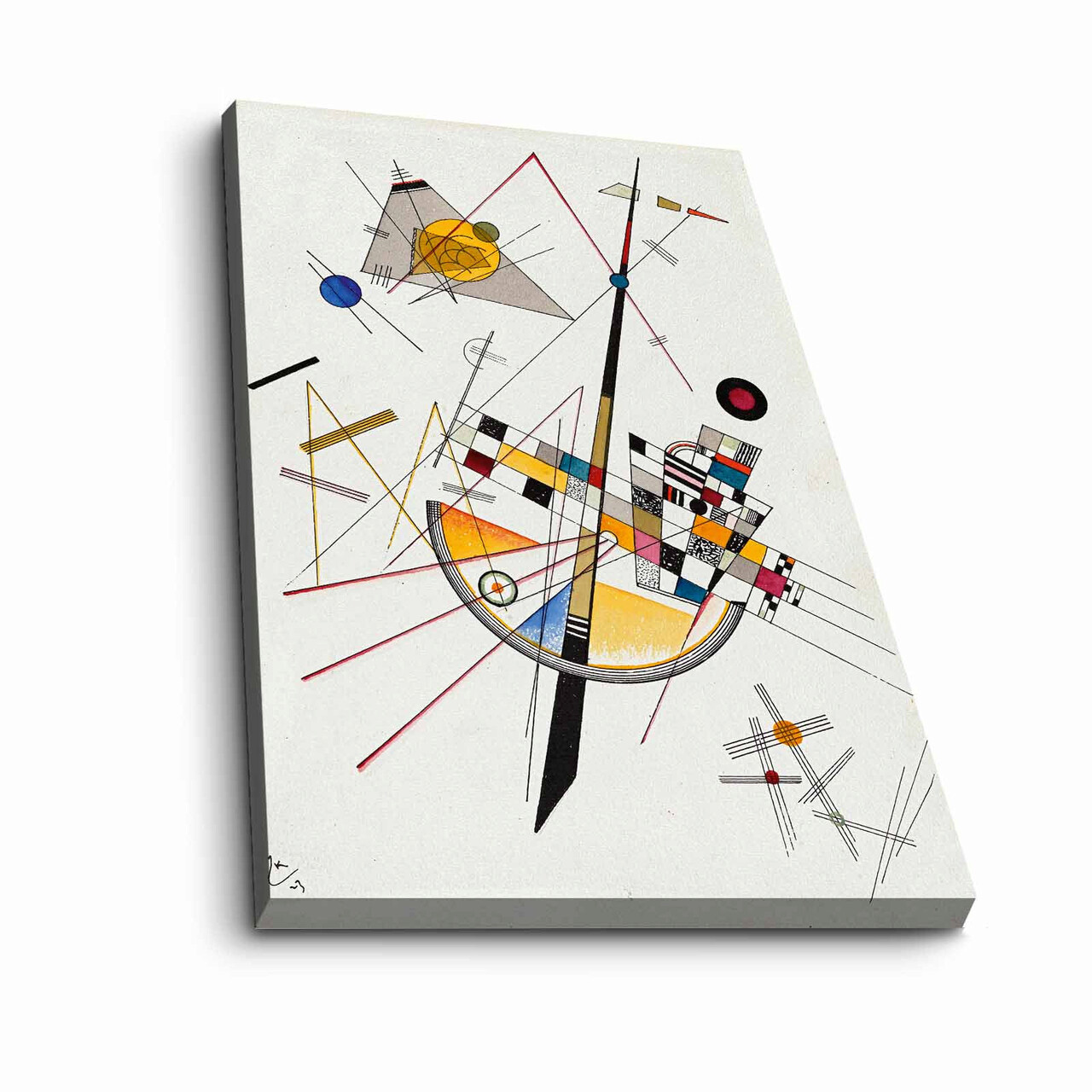 Tablou decorativ, 4570KANDINSKY034, Canvas, Lemn, Multicolor - 1 | YEO