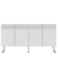 Consola, Olivia, Defne, 150x80x40 cm, PAL , Alb / Argintiu