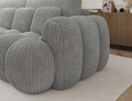 Canapea extensibila 3 locuri ELTAP, Cotonn, 256x119x105 cm, lemn/poliester, gri deschis