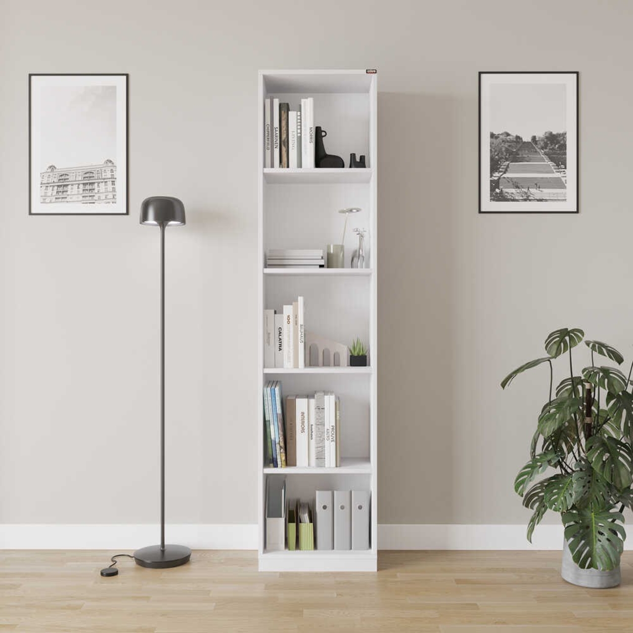 Corp biblioteca, Hanah Home, Ktp-325-Bb-1, 43x182x26 cm, Alb