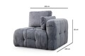 Coltar, Atelier del Sofa, 560ARE4116, Lemn de fag / PAL, Gri