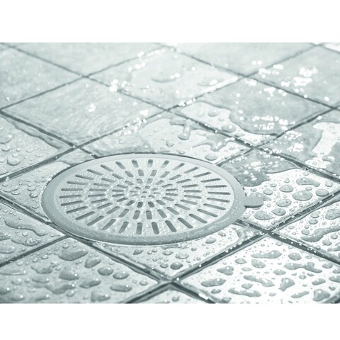 Sita pentru scurgerea de la cada / dus Metro, iDesgin, 13.3x13 cm, aluminiu/silicon