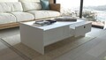 Masuta de cafea, Puqa Design, Boey, 110x35x60 cm, PAL, Alb
