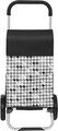 Carucior de cumparaturi 40L Houndstooth Pattern, Songmics, 47x33x97 cm, max 25 kg, tesatura Oxford/aluminiu
