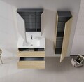 Dulap de baie cu chiuvetă, Hanah Home, Messina 85 v2, Stejar