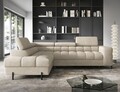 Coltar extensibil stanga 5 locuri ELTAP, LT-18AU, Ferucce, 276x200x93 cm, lemn/poliester, bej deschis