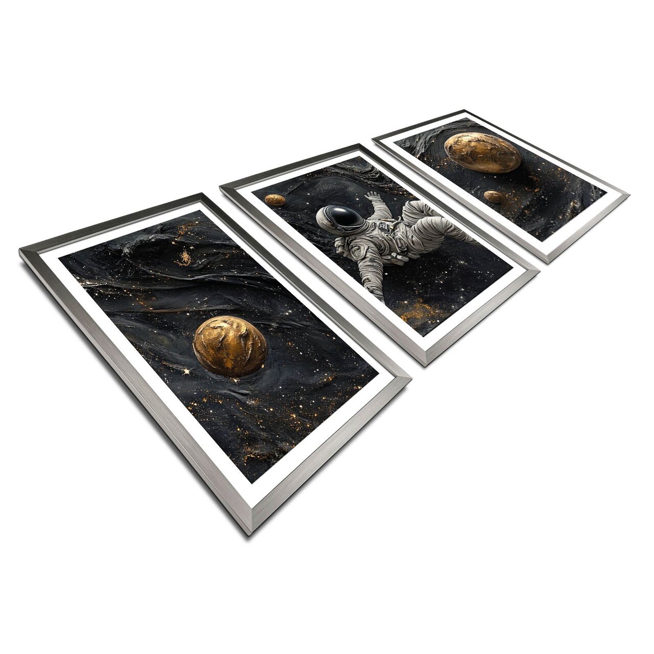 Set 3 tablouri decorative, 3Pantct-012, Cadru: 100% LEMN (Grosime: 1,9 cm), Multicolor - view 3