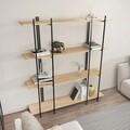 Corp biblioteca, Zena Home, Moss, 160x180x29.6 cm, PAL, Stejar / Negru