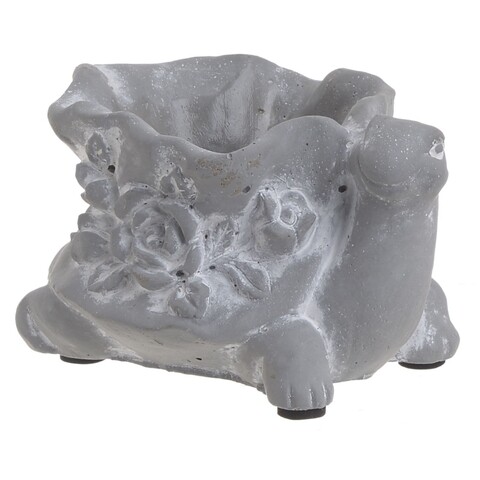 Ghiveci InArt Turtle, 14.5 x 11 x 9 cm, ciment, gri