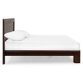 Pat 180x200 cm cu somiera, Luvru, L.210 l.208 H.120, pal/mdf/furnir de fag, maro