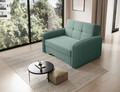 Canapea extensibila 1 loc, ELTAP, Laine, 102x109x84 cm, lemn/poliester, verde